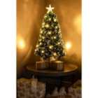 Fibre Optic Warm White LED Christmas Tree 2Ft