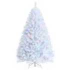 Costway 150CM White Hinged Artificial Christmas Tree with 792 Tips