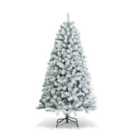 Costway 180 cm Snow Flocked Artificial Christmas Tree with 600 Tips