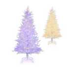 Costway 180cm White Hinged Christmas Tree with Snow-Flocked PE Tips