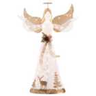 Costway 150 cm Lighted Christmas Angel Decoration with 100 LED Lights