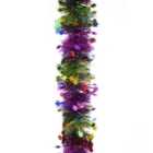 Festive 200cm x 10cm 5 Stripe Double Star Tinsel