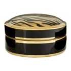 Interiors By Ph Small Trinket Box Black And Gold Zebra Print