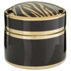 Interiors By Ph Large Trinket Box Black And Gold Zebra Print
