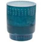 Beliani Side Table ABRA Metal Teal