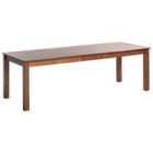 Beliani Extending Dining Table MADURA Dark Ash Wood 160/240 cm 90 cm