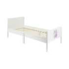 Kids White Single Bed - Princess and Unicorn