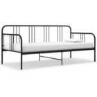 vidaXL Sofa Bed Frame Black Metal 90x200 cm (324749)