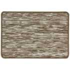 Mocha Mottled Stripe Washable Doormat - 50 x 75cm