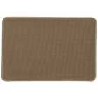 Mocha Plain Loop Washable Doormat - 50 x 75cm