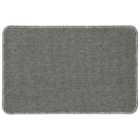 Grey Plain Loop Washable Doormat - 50 x 75cm