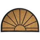 Half Moon Rubber Coir Scraper Doormat- 50 x 80cm