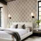 Belgravia Décor Linear Cream / Black Wallpaper