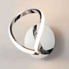 Harper Living LED Wall Light With Toggle Switch, Polished Chrome Finish, Warm White (3000K)