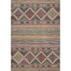 Aress Washable Traditional Living Room Area Rug -low Pile Aztec Design Muti Rug Multi Colour 200Cm X 290Cm