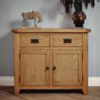 Elm Home And Garden Rustic Oak 2 Door 2 Drawer Sideboard Buffet