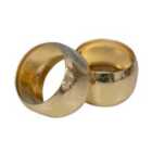 Set Of 2 Napkin Ring Gold