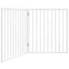 vidaXL Dog Gate Foldable 2 Panels White 160 cm Poplar Wood