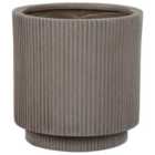 Beliani Plant Pot Daria 30cm Taupe