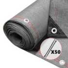 VOUNOT Garden Privacy Netting Grey 1x10m 95% UV & Tear Resistant