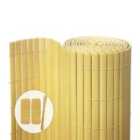 VOUNOT PVC Privacy Screening Fence Bamboo 80x300cm Double Reinforced