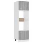 vidaXL Microwave Cabinet Grey Sonoma 60x57x207 cm Engineered Wood