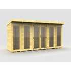 DIY Sheds 14 x 4 Pent Summer House (Full Height Window)