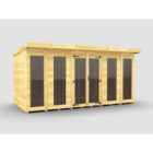 DIY Sheds 14 x 6 Pent Summer House (Full Height Window)