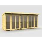 DIY Sheds 16 x 6 Pent Summer House (Full Height Window)