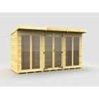 DIY Sheds 12 x 4 Pent Summer House (Full Height Window)