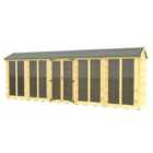 DIY Sheds 20 x 4 Apex Summer House (Full Height Window)