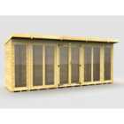 DIY Sheds 16 x 4 Pent Summer House (Full Height Window)