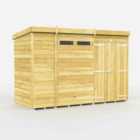 DIY Sheds 11 x 4 Security Pent Shed Double Door