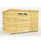 DIY Sheds 10 x 7 Security Pent Shed Double Door