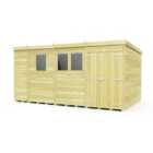 DIY Sheds 13 x 8 Pent Shed Double Door