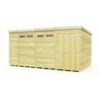 DIY Sheds 14 x 8 Security Pent Shed Double Door