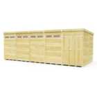 DIY Sheds 20 x 8 Security Pent Shed Double Door