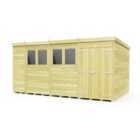 DIY Sheds 15 x 8 Pent Shed Double Door
