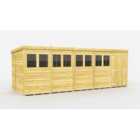 DIY Sheds 20 x 7 Pent Shed Double Door