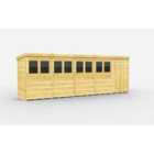 DIY Sheds 20 x 4 Pent Shed Double Door