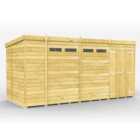 DIY Sheds 14 x 6 Security Pent Shed Double Door