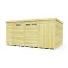 DIY Sheds 13 x 8 Security Pent Shed Double Door