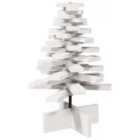 vidaXL Wooden Christmas Tree for Decoration White 60 cm Solid Wood Pine (858199)