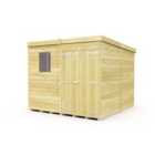 DIY Sheds 7 x 8 Pent Shed Double Door