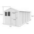 DIY Sheds 8 x 18 Apex Double Door