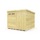 DIY Sheds 8 x 8 Security Pent Shed Double Door