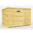 DIY Sheds 9 x 7 Security Pent Shed Double Door