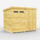 DIY Sheds 8 x 7 Security Pent Shed Double Door