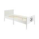 Kids White Single Bed - Football