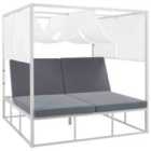 Beliani Garden Daybed Pallanza Metal White